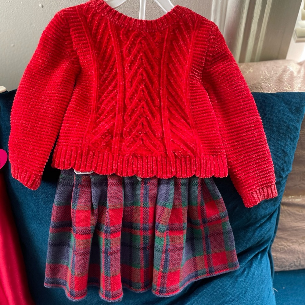 Girls 2Pcs Sweater & Skirt Set